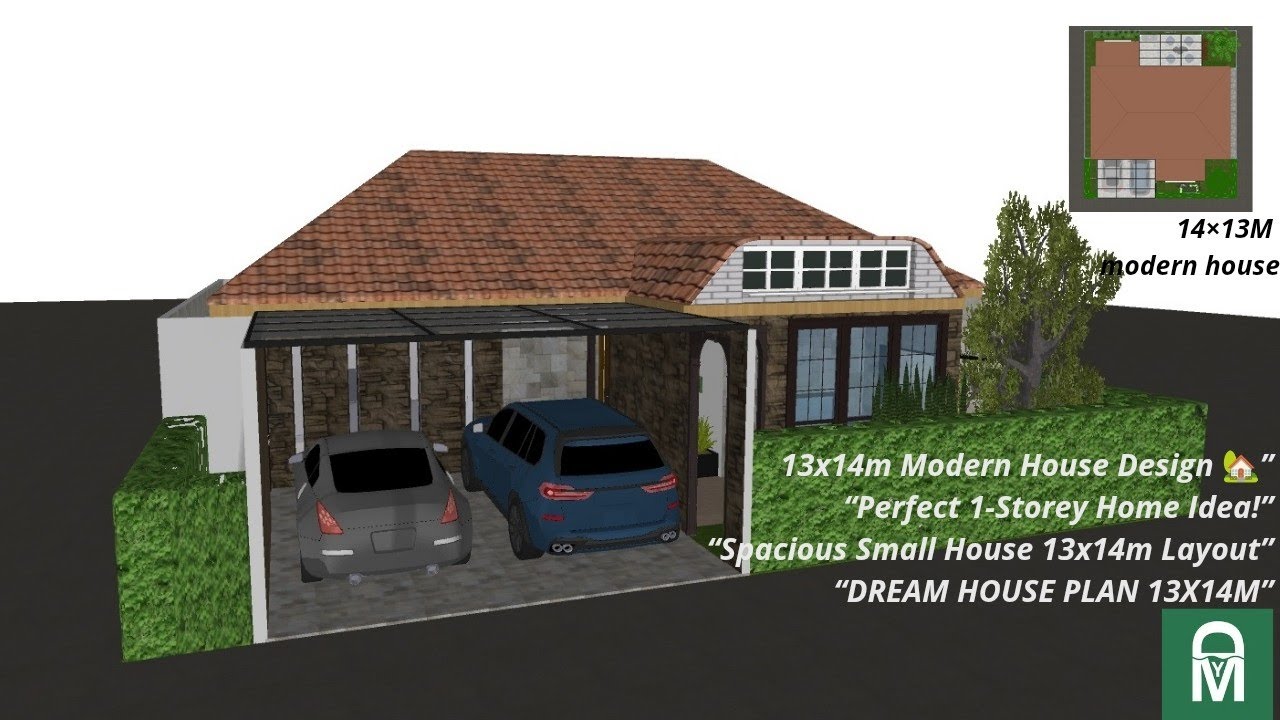 Modern Minimalist House 13x14m | Smart Space Design Idea