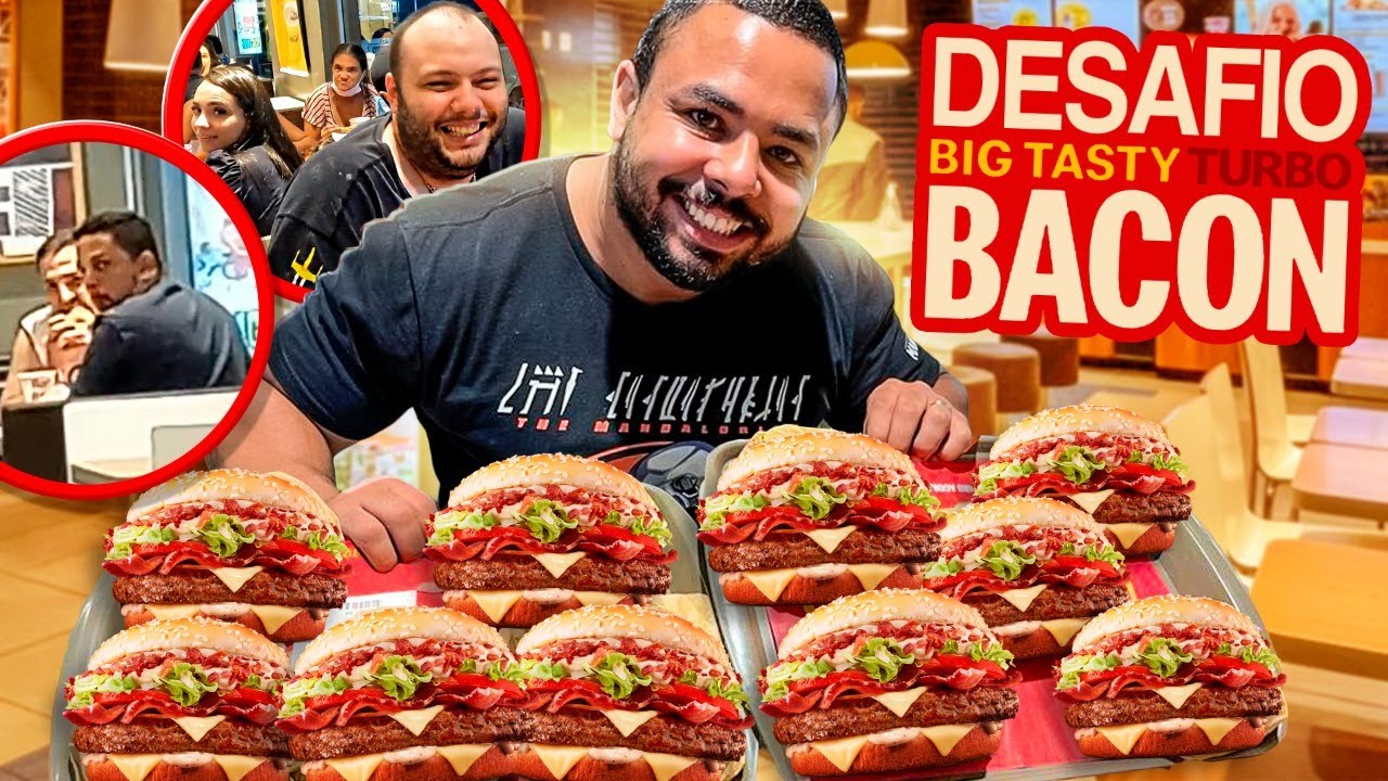 DESTRUINDO 10 LANCHES NO MC DONALD'S | BIG TASTY TURBO BACON