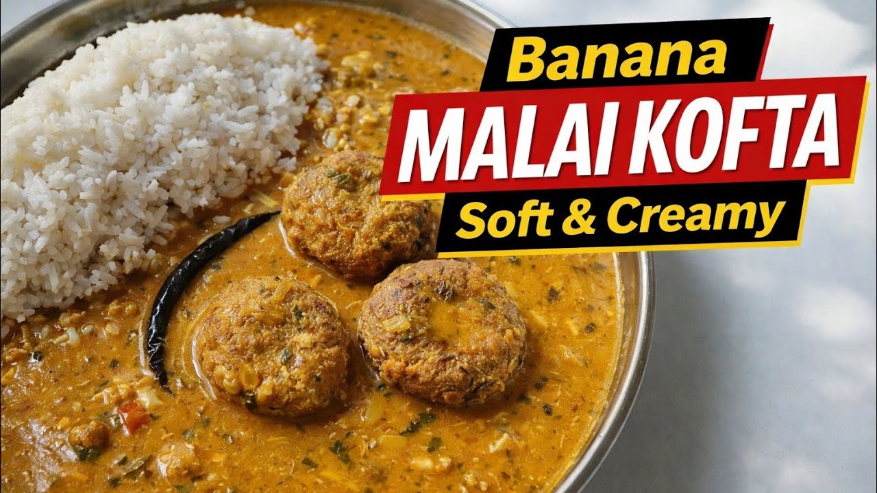 Banana Malai Kofta Recipe | Restaurant Style Malai Kofta at Home | Easy Indian Curry