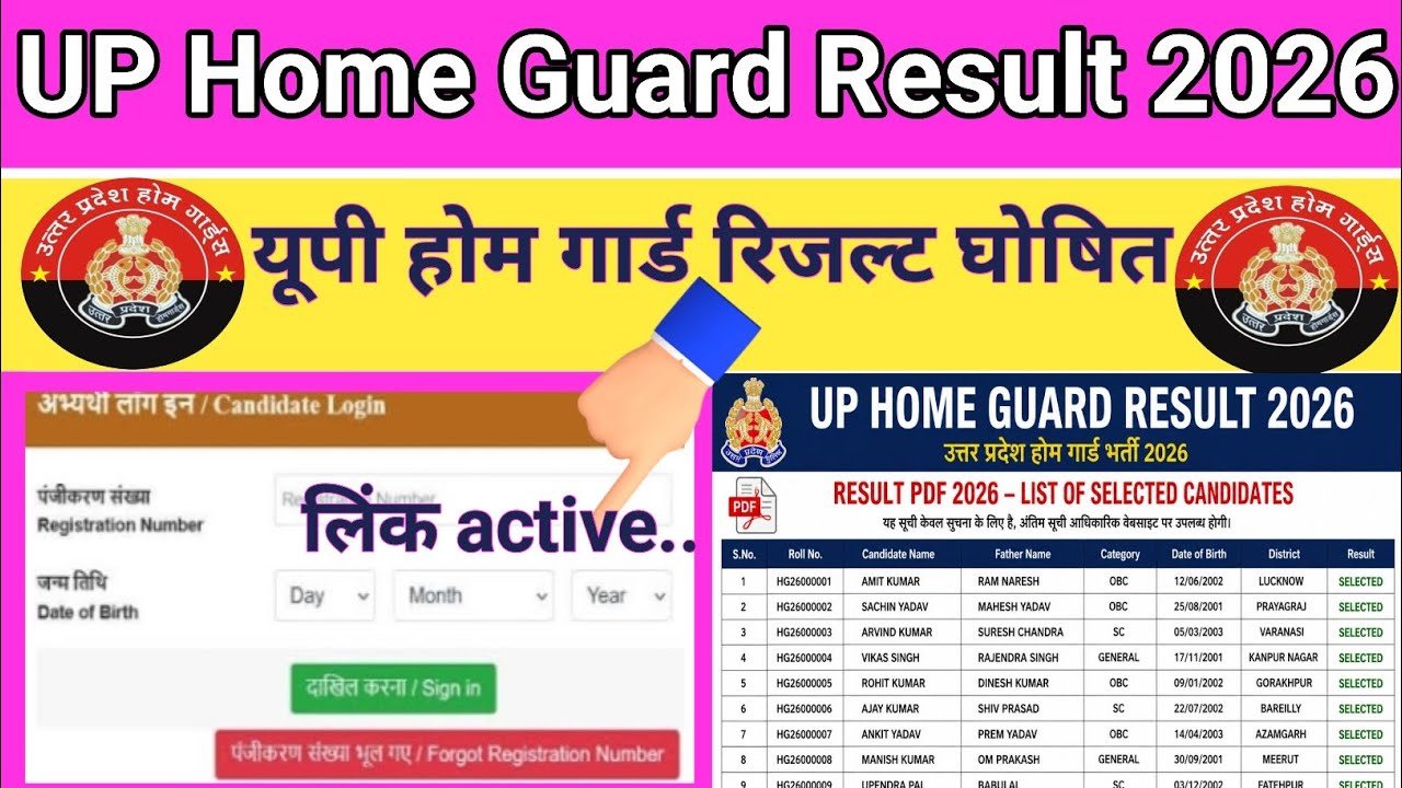 UP Home Guard Result 2026 OUT 🟣 UP Home Guard Result 2026 Kaise Check Kare ! UP Home Guard Result ?
