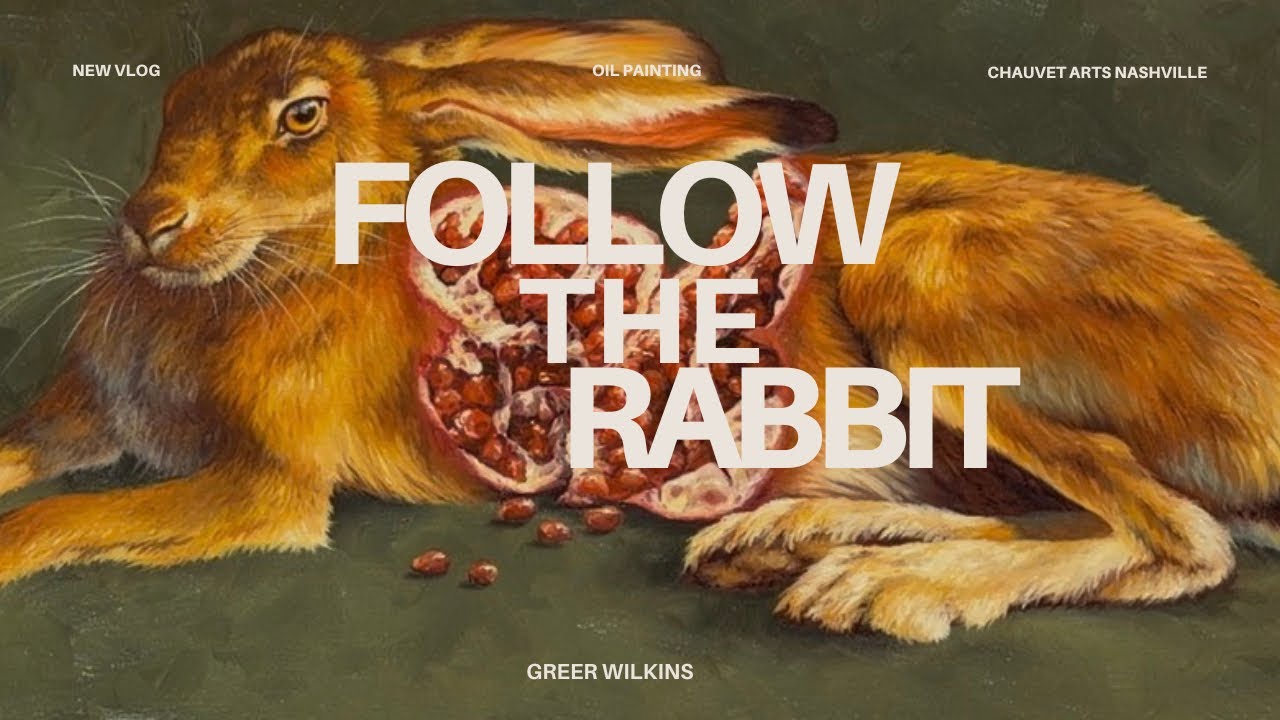 Follow the Rabbit! Oil painting by Greer Wilkins . 