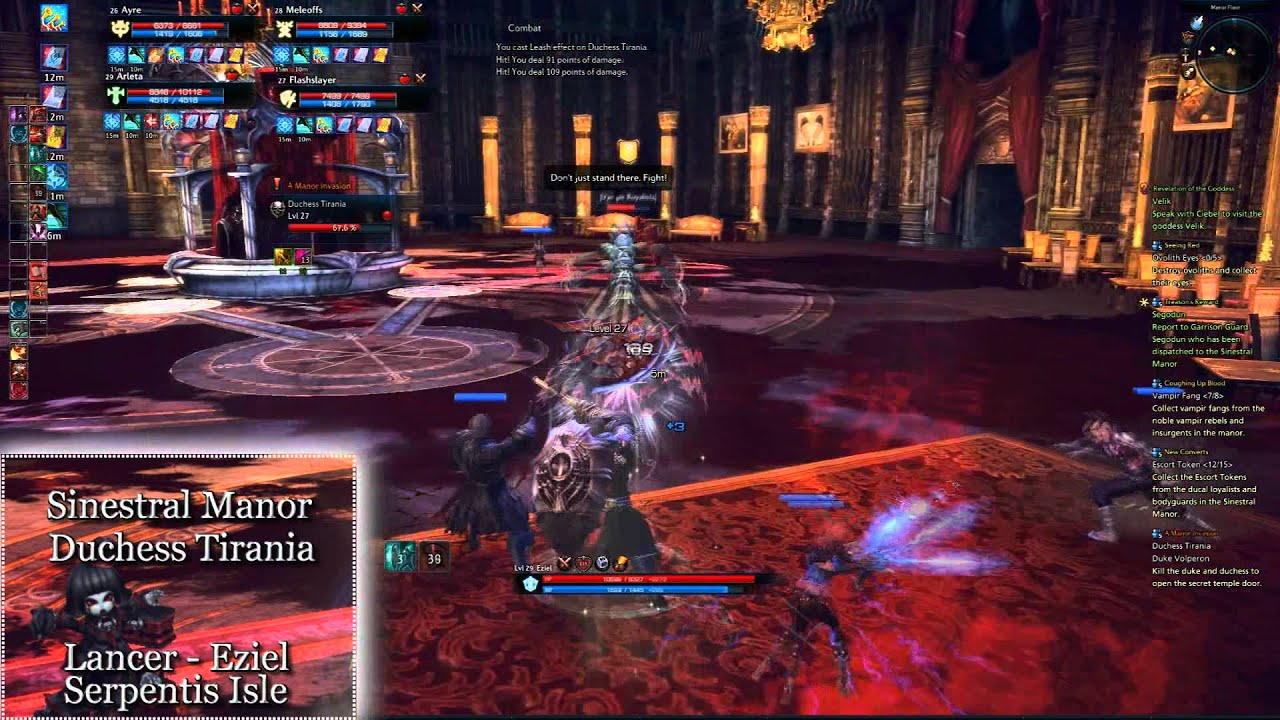 NA Tera Online Duchess Tirania Manor - Lancer PoV HD