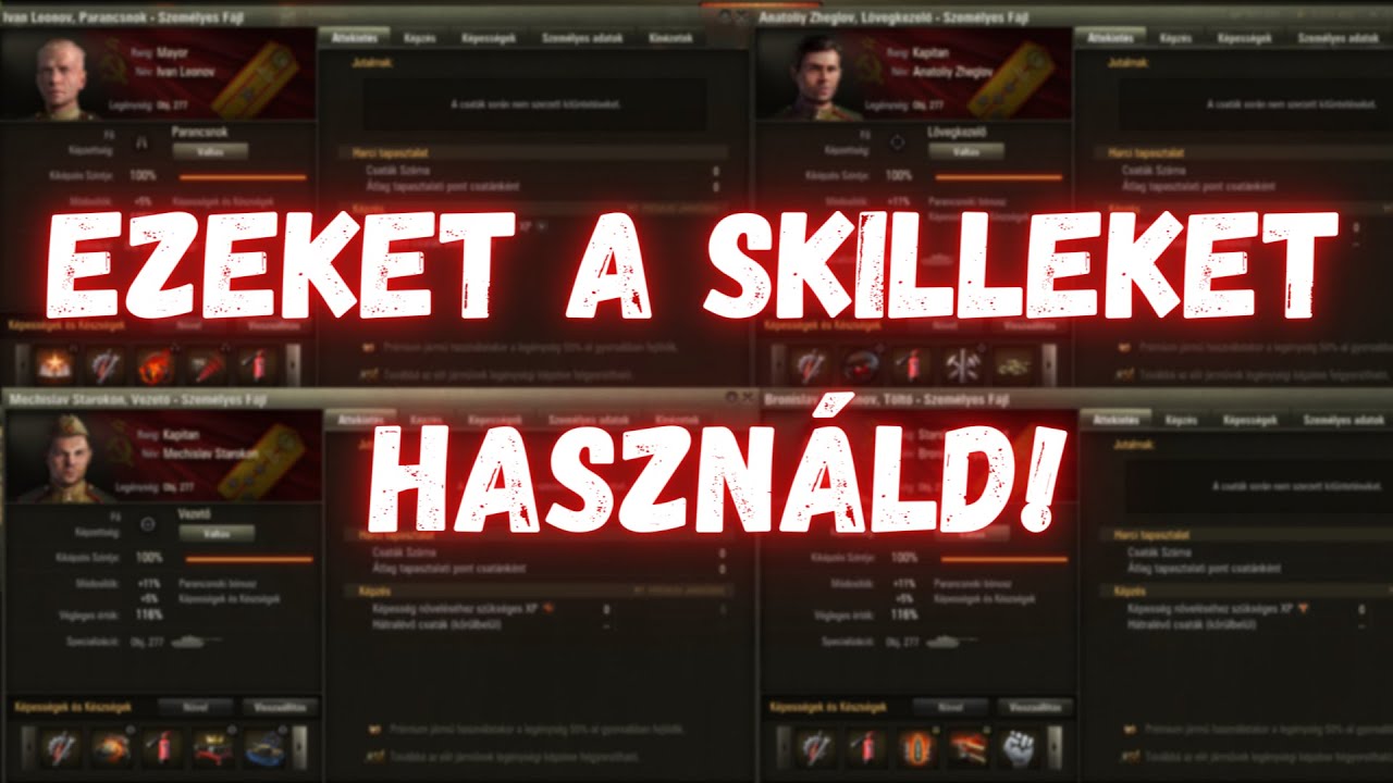 Ezeket a legénységi skilleket használd!