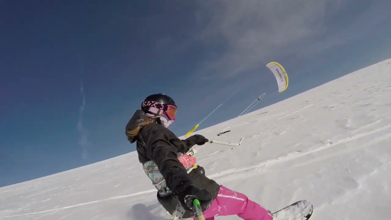 Kitesurfing on Snow - USA Snowkiting