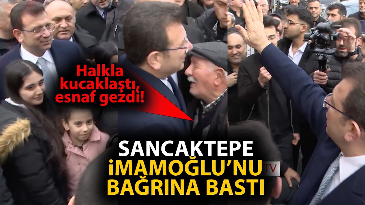 Sancaktepe'de Ekrem İmamoğlu'na görülmemiş sevgi! Halkla kucaklaştı, esnaf gezdi!