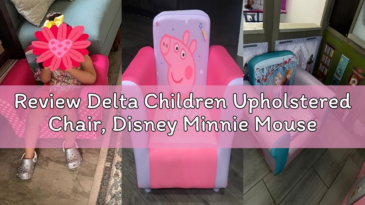 Review Delta Children Upholstered Chair, Disney Minnie Mouse