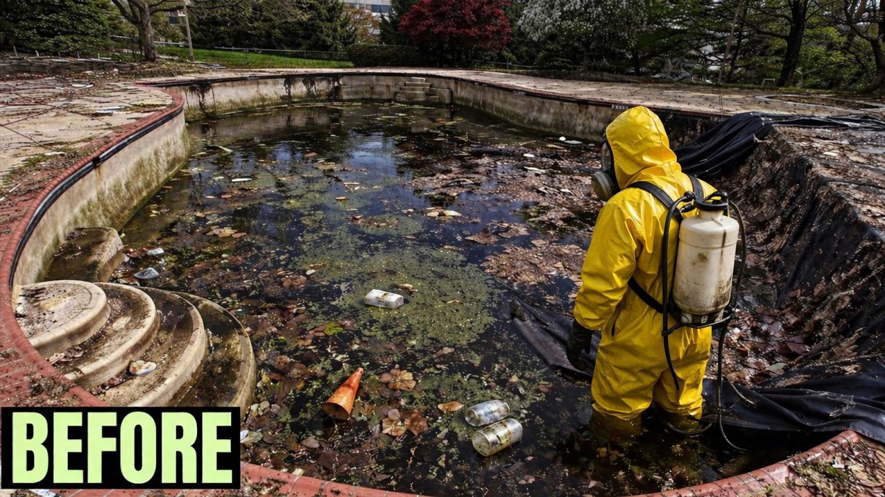 Nastiest Pool We’ve Cleaned This Season 😳Wait Until You See the End! #transformation #satisfying 
