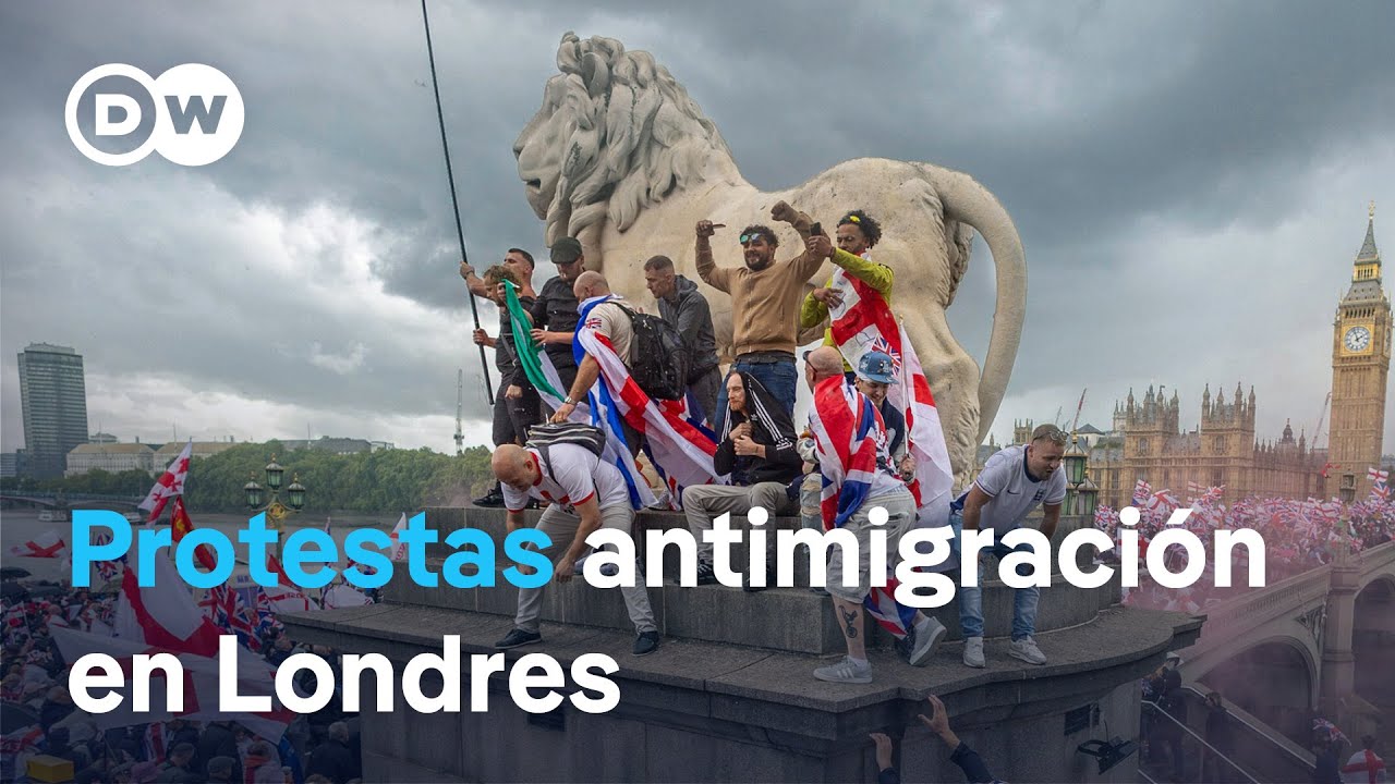Multitudinaria marcha de la ultraderecha en Londres