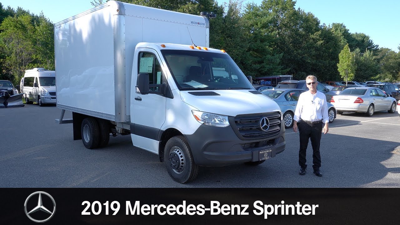 2019 Mercedes-Benz Sprinter 4500 Cab Chassis 144 WB 12' Dry Box Truck video tour with Roger