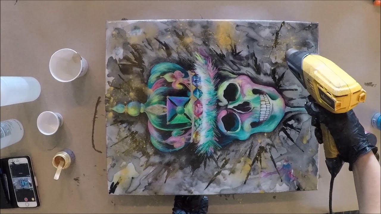 Fixing pits in resin (Skull King painting)