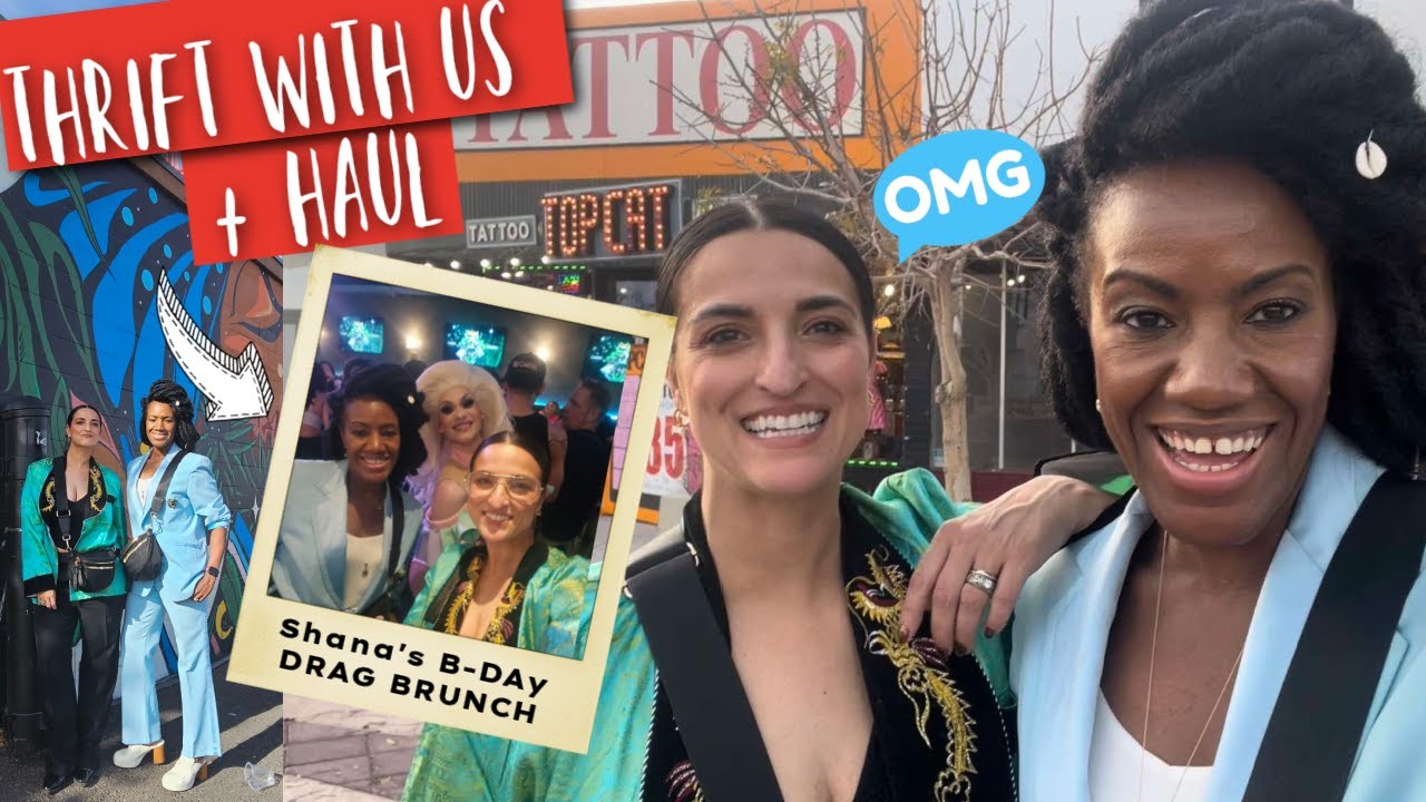 Drag Brunch, Thrifting in Downtown Vegas + HAUL Come Thrifting With Us |#ThriftersAnonymous