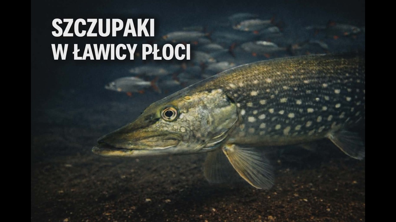 SZCZUPAKI WŚR&Oacute;D ŁAWICY! polowanie na płocie - kamera podwodna