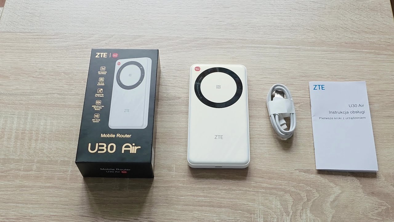 ZTE U30 Air 5G Mobile Router, 5G Dual Band WiFi Hotspot Router. Unboxing. Warszawa, 🇵🇱. Polska. [4K]