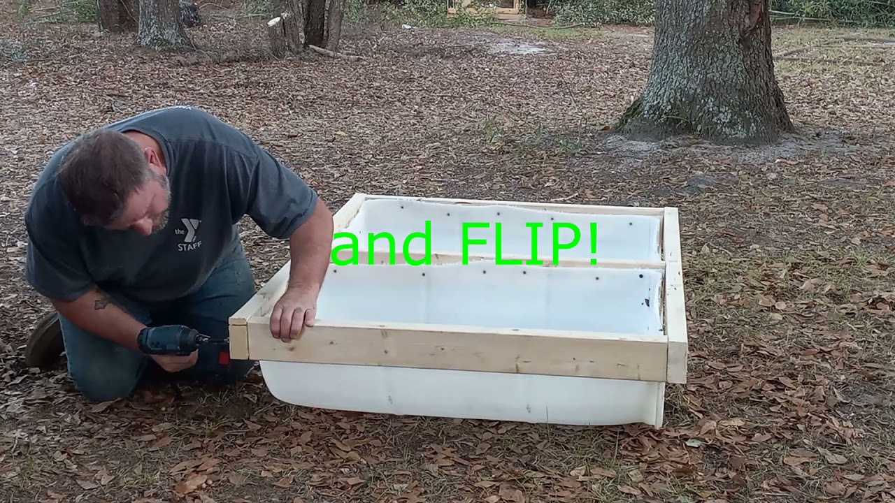 e-44  Raised garden bed for under $40---Drum gardens?