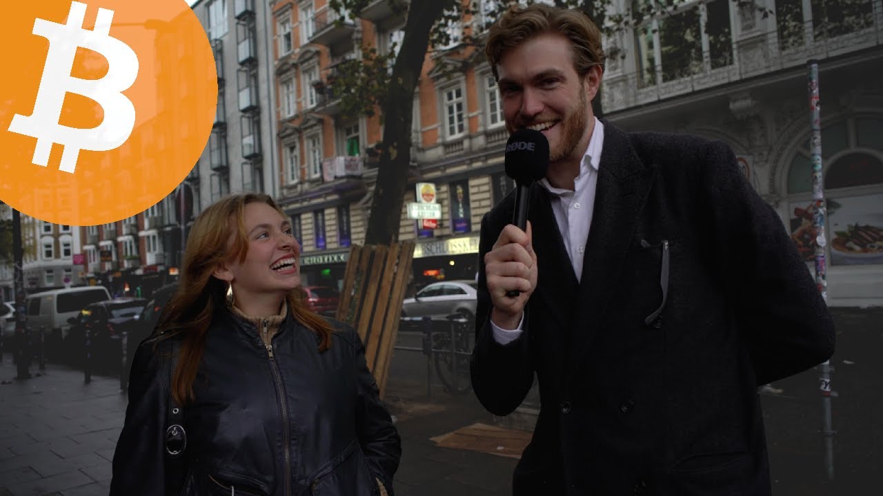 Bitcoin Stra&szlig;enumfrage auf der Reeperbahn