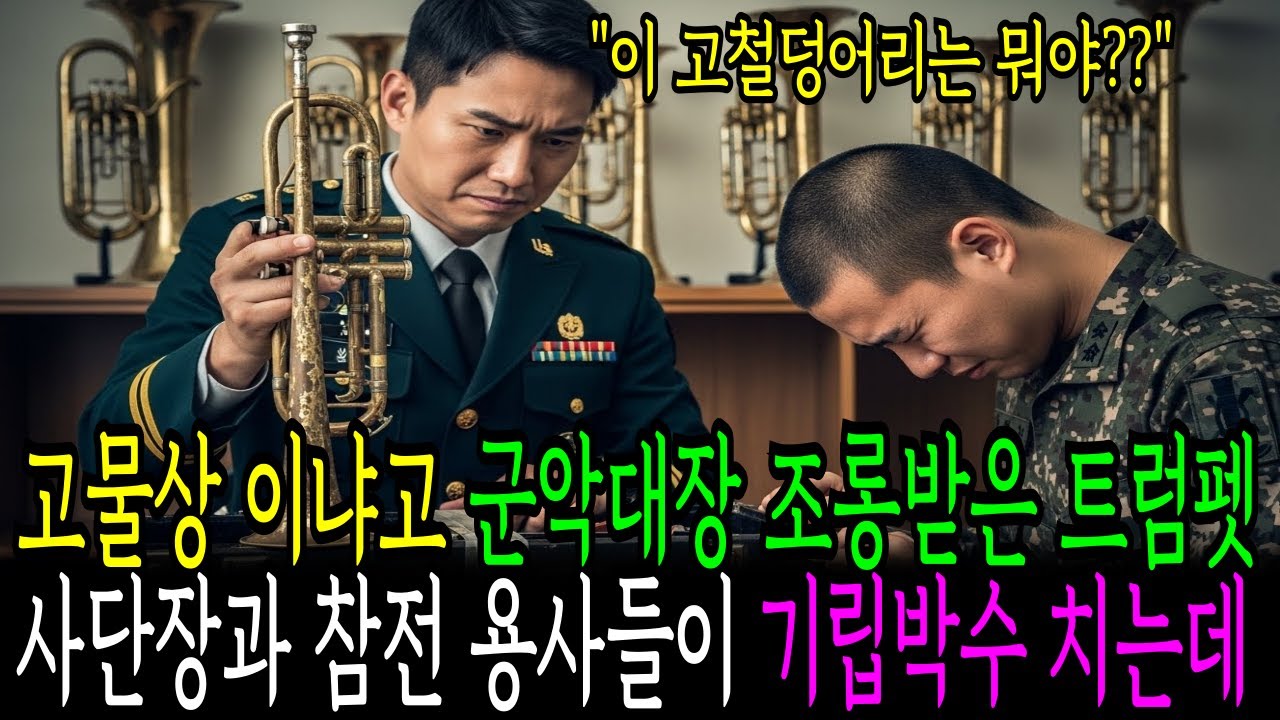고물상에서 주워 왔냐고 군악대장이 조롱한 낡은 트럼펫, 사단장과 참전용사들은 그 소리를 듣고 전원 기립박수 치는데