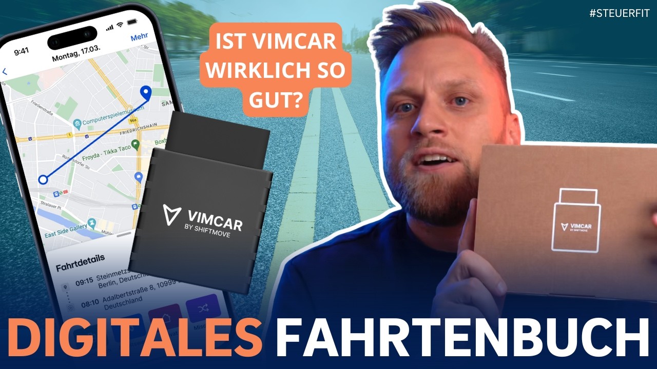 VIMCAR Fahrtenbuch Review 2025: Die neue Vimcar App im Test | Elektronisches Fahrtenbuch