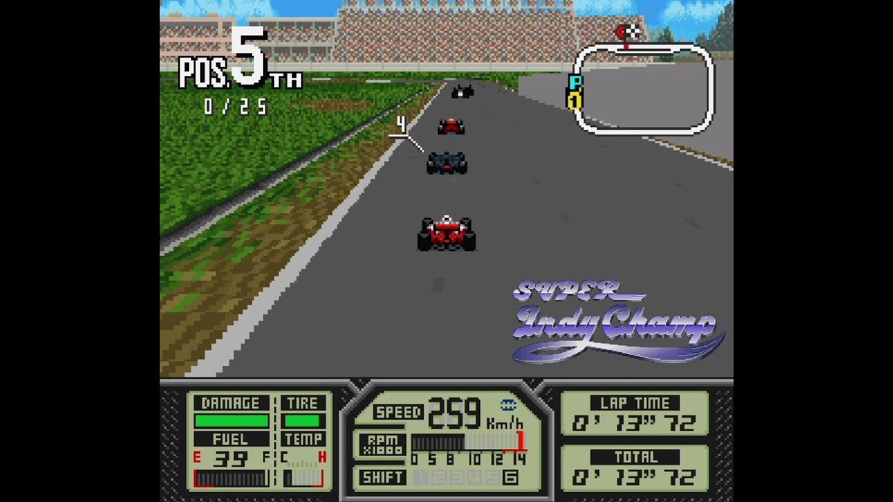 Super Indy Champ - SNES Gameplay