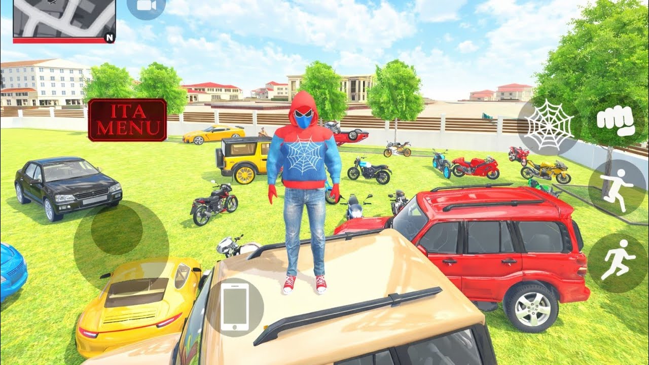 SPIDER HERO With 20+ SUPER CARS 😱 | Open World Bike & Car Collection Gameplay