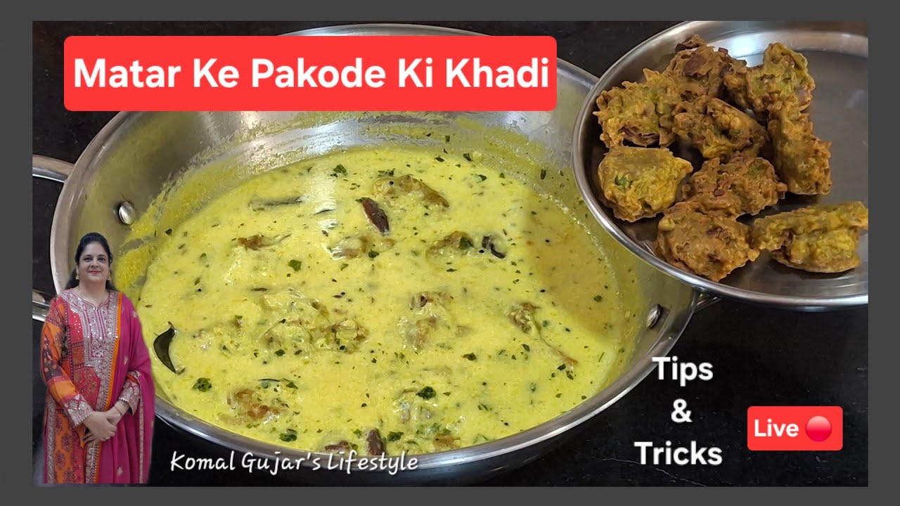 Matar ke Pakode Ki Kadhi Recipe,  Pakoda Kadhi, Lunch Preparation, Simple Quick & Easy Recipe 