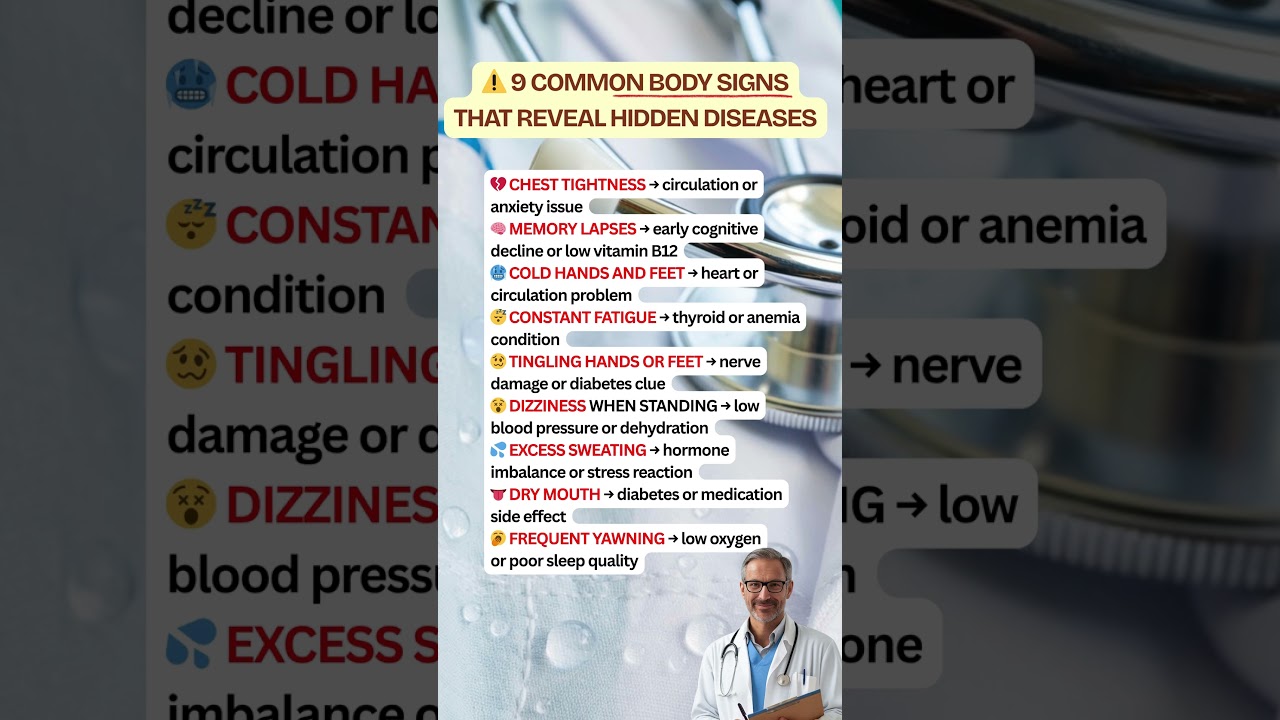 9 Common Body Signs That Reveal Hidden Diseases