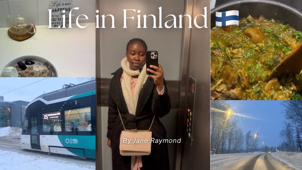 Living in Finland 🇫🇮 | Winter diaries 🥶 | cooking vlog | okra soup | library