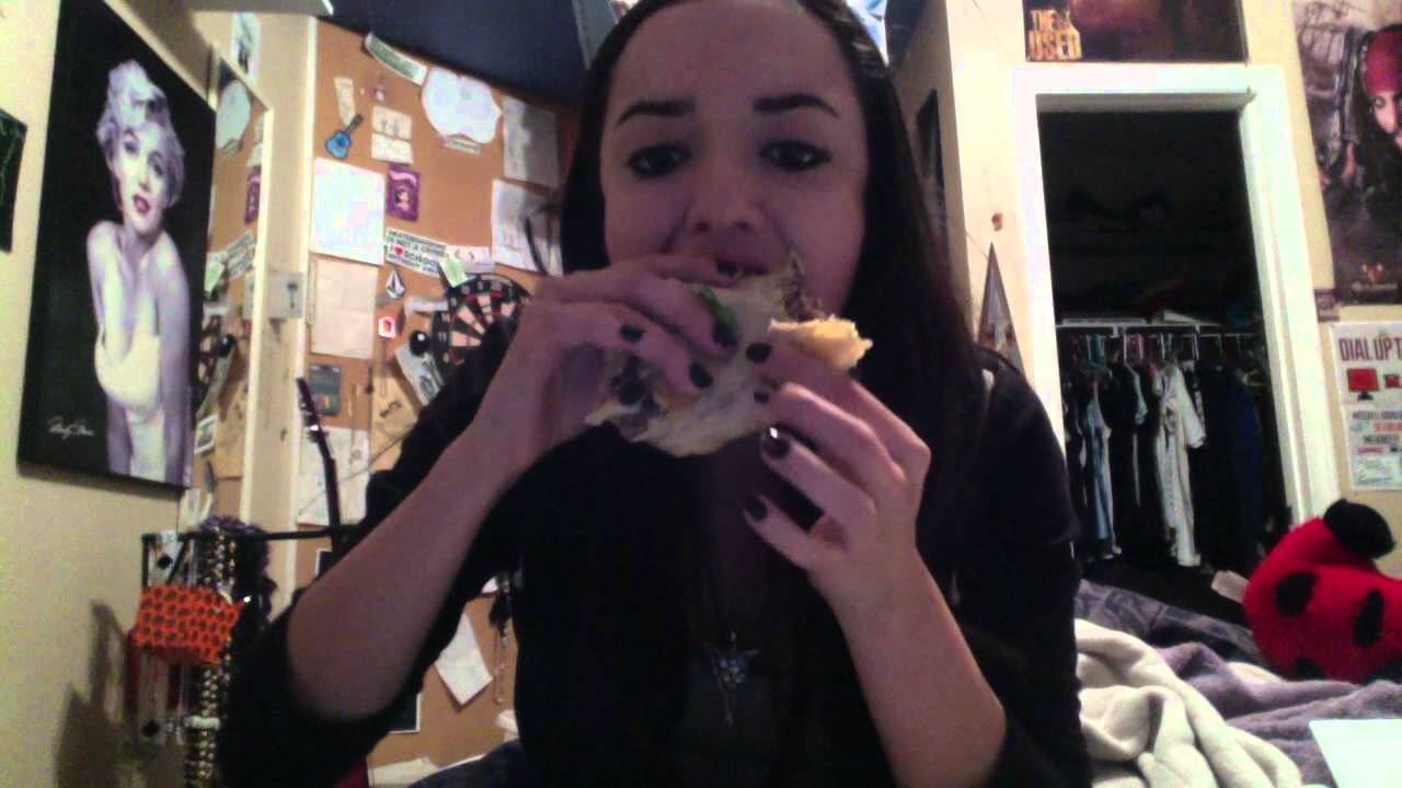Girl Eating Chipotle Burrito