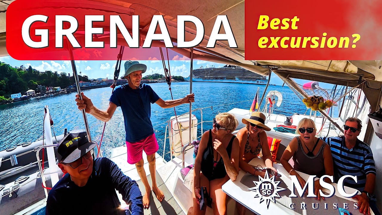 Остановка на Гренаде, во время круиза на лайнере MSC Seaside! Великолепная экскурсия на тримаране.