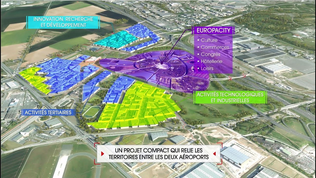 Vidéo 3D du Triangle de Gonesse, quartier international d'affaires et de loisirs du Grand Paris
