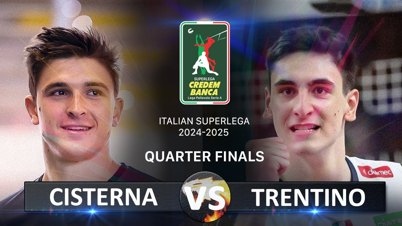 Quarter Finals of Italian Volleyball SuperLega 2024/2025 | Cisterna vs Trentino
