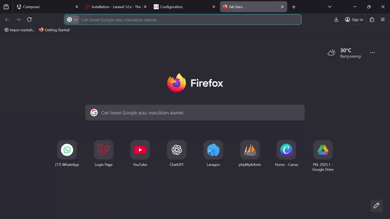 Cara install laravel dan menerapkan templet dashboard 