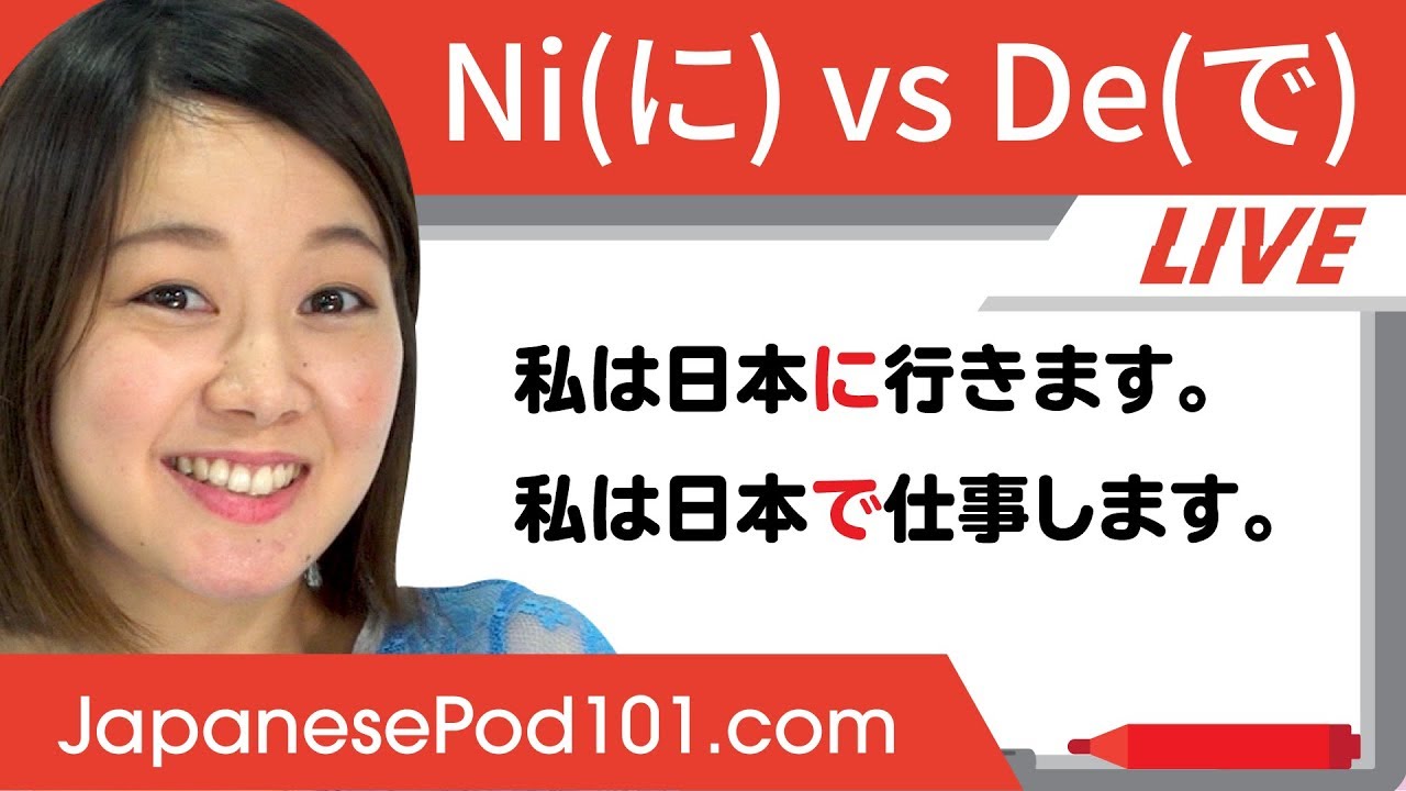 に (ni) vs で (de): How to correctly use Japanese Location Particles