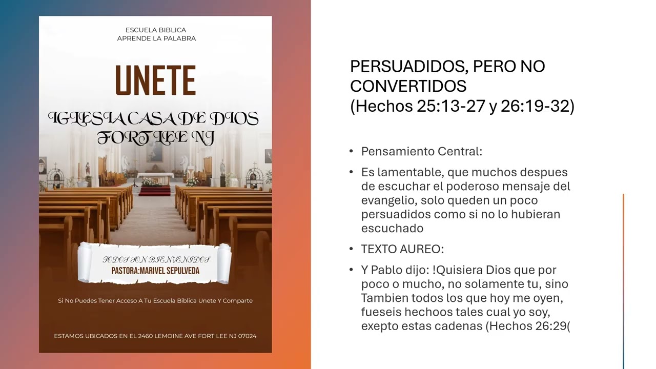 PERSUADIDOS, PERO NO CONVERTIDOS