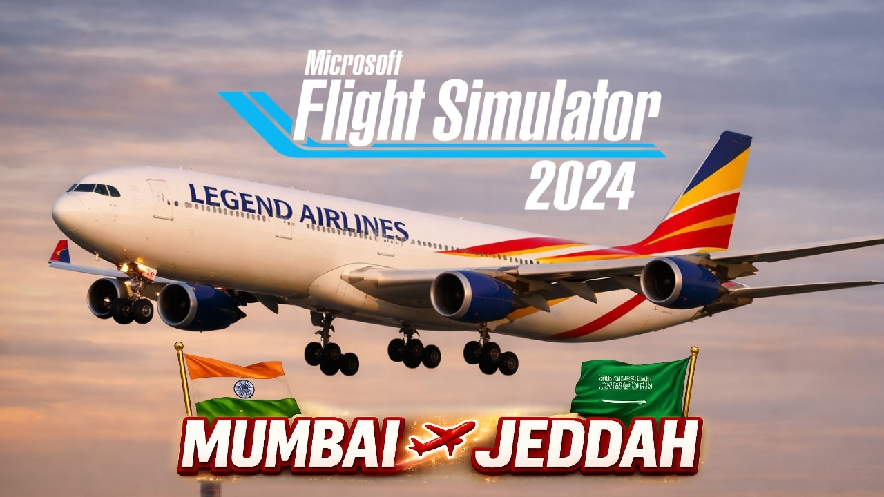 MSFS 2024 Mumbai to Jeddah LIVE ✈️ A340 Long Haul on VATSIM | Real ATC | Ultra Realism