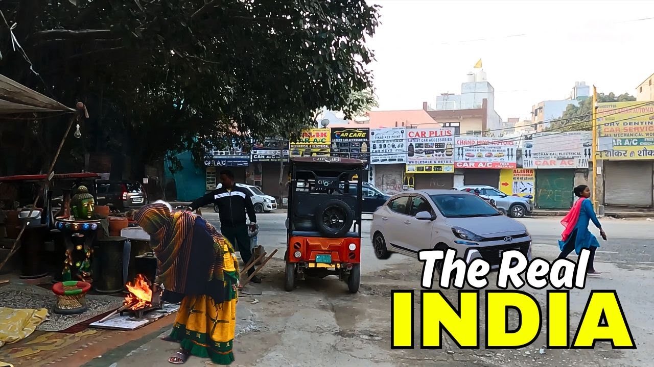 India’s Two Faces 🇮🇳 | Streets of Delhi | Silent Documentary | 4K HDR