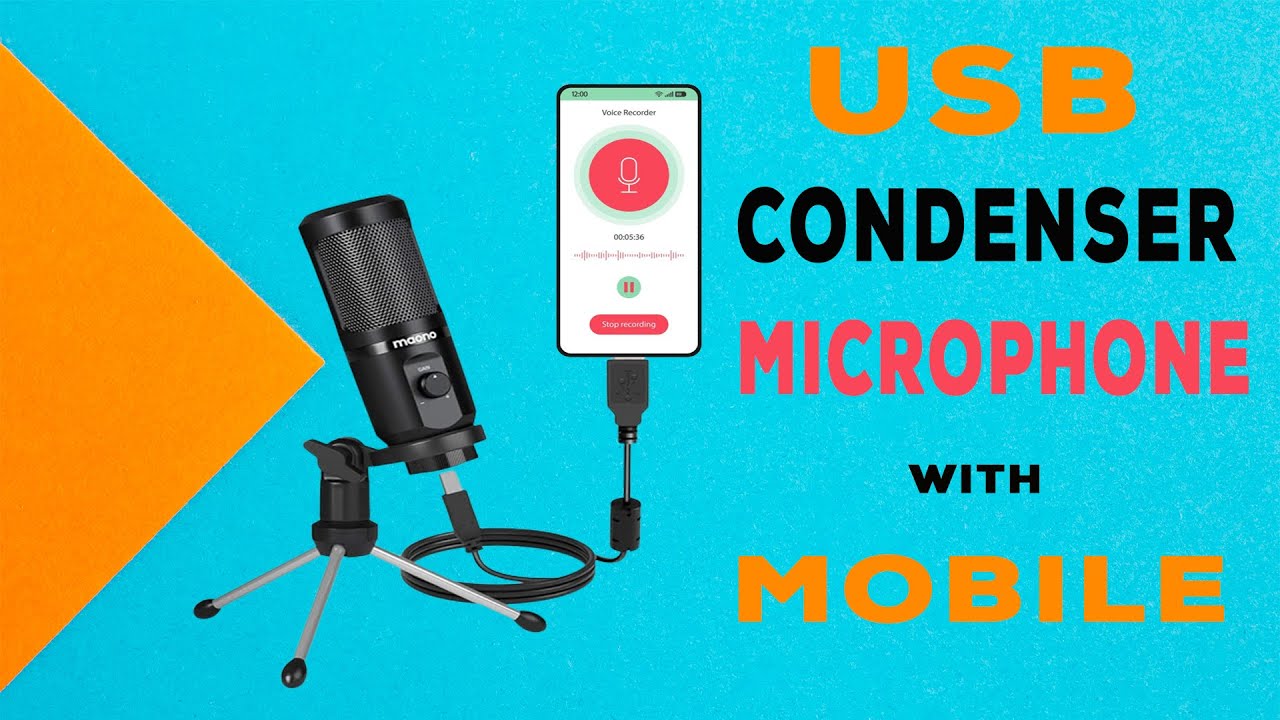 Как подключить USB-конденсаторный микрофон к мобильному телефону | Настройка микрофона Maono на т...