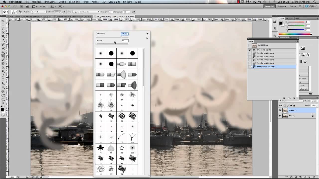 Photoshop - Il pennello artistico storia