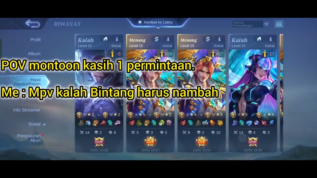 Kalau kalian di kasih 1 permintaan sama moonton. lu bakal minta apa ... . #ML #mobilelegends #MLBB