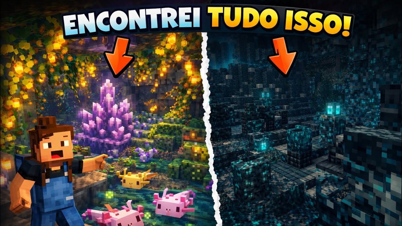 Ep. 07 - Minecraft - Encontrei uma Cidade Ancestral!!!!