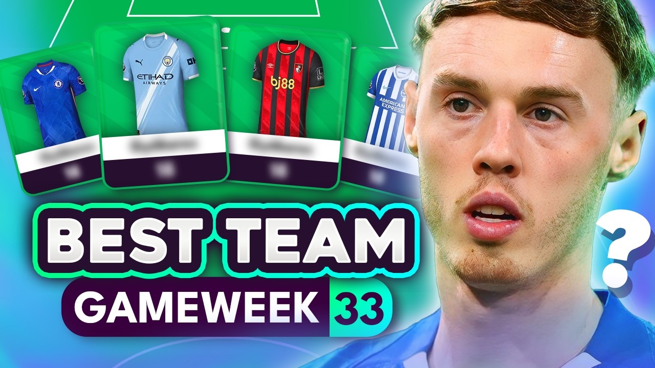 FPL GW33: BEST FREE HIT / BENCH BOOST TEAM! | Double Gameweek 33 Tips 📝