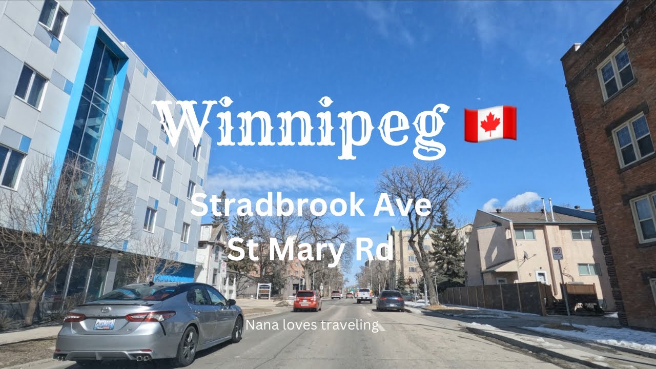 Drive tour | Stradbrook Ave | St Mary Rd | 6 April 2025 #winnipeg #spring #canada #4k