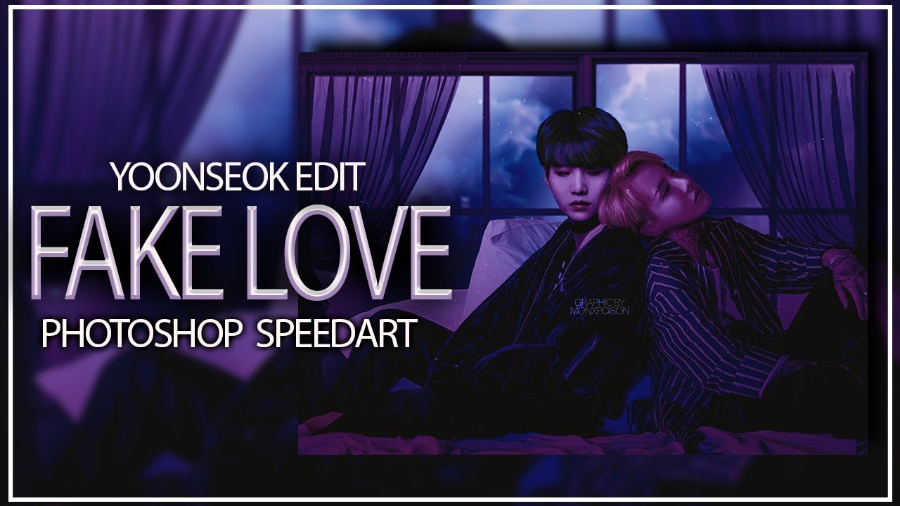 YoonSeok - Fake Love || BTS - Photoshop SpeedArt
