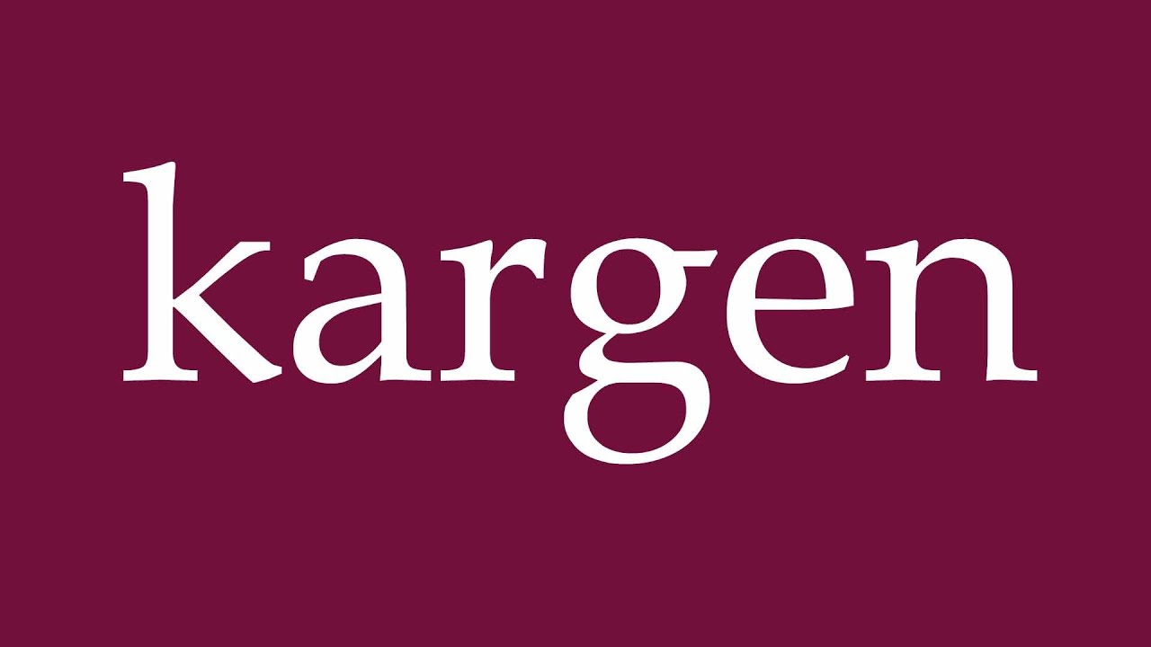 How to Pronounce ''kargen'' (bare) Correctly in German