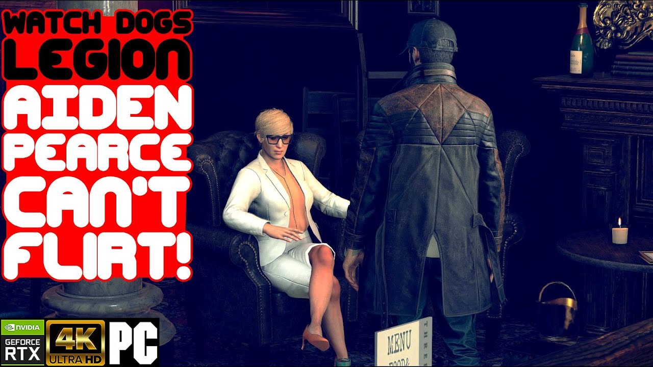 Aiden Pearce Can't Flirt - Watch Dogs Legion - Seduce the Liaison's Cutscene [ PC 4K NO COMMENTARY ]