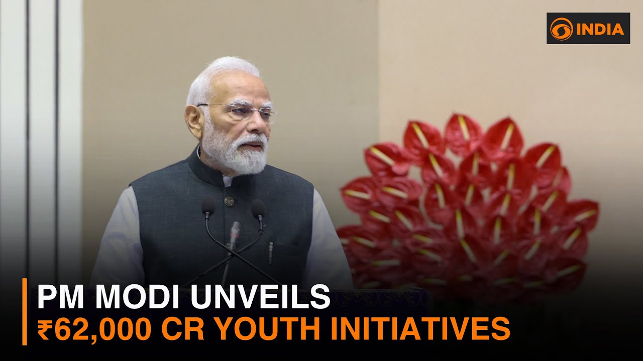 PM Modi unveils ₹62,000 cr youth initiatives | DD India