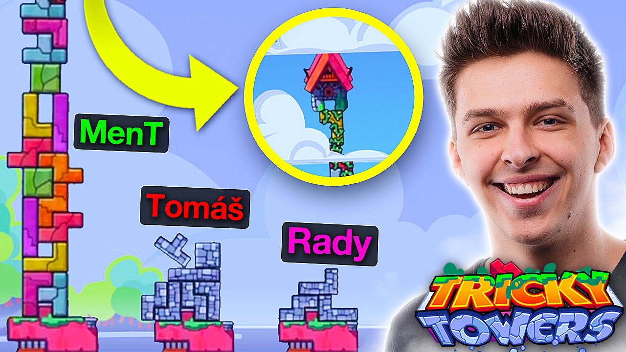 KDO JE NEJLEPŠÍ TETRISER V KANCLU? | TRICKY TOWERS w/ @RadekHradek a @tomaskolacgaming