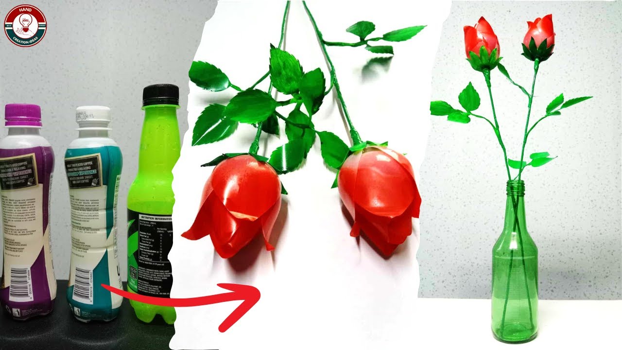 DIY Craft Ideas 🌸 Make Beautiful Flowers from Plastic Bottles