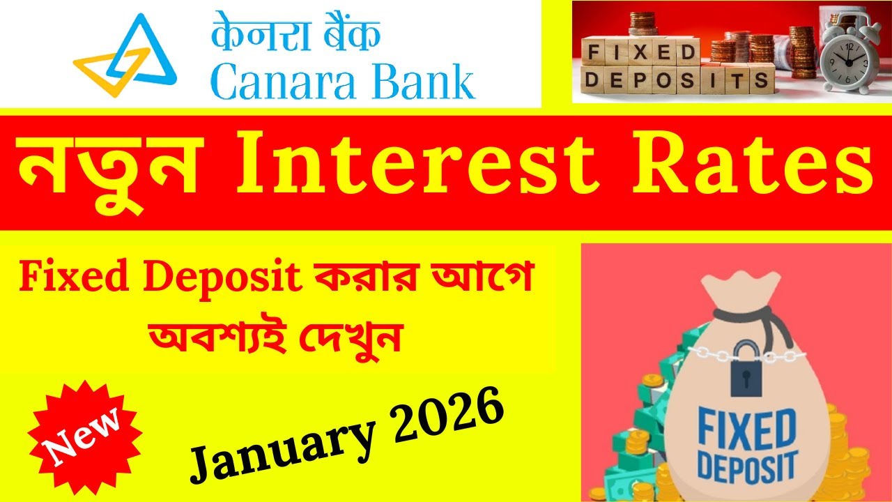 Canara Bank FD Interest Rates 2026 | Canara Bank Latest Fixed Deposit Interest Rates in Bangla