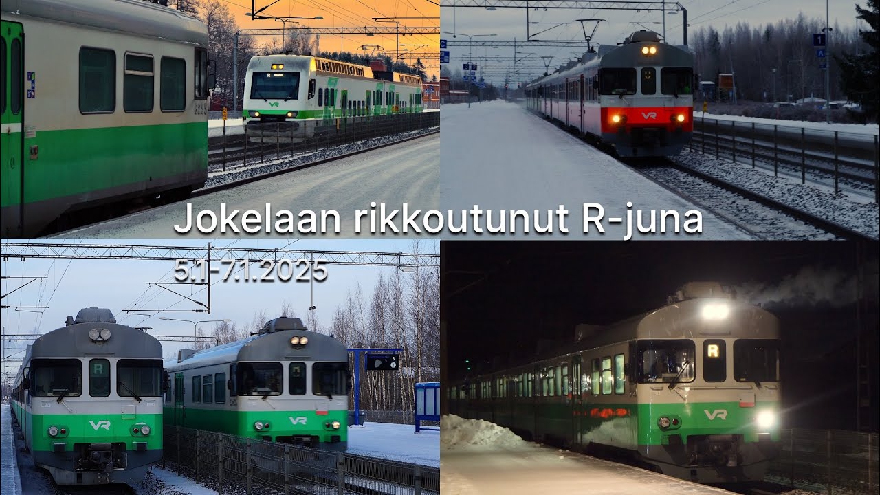 Jokelaan lahonnut R-juna || Hinauksia, siirtoja