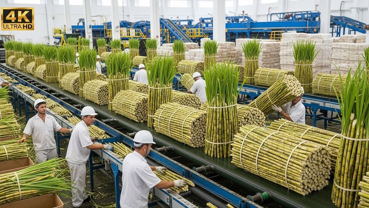 From Field to Table: Inside a Giant Sugar Factory | How Sugarcane Becomes Crystal Sugar